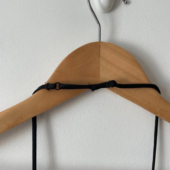 Zara Satin Effect Fluid Cowl Neck Mini  Dress NWT Black Size Medium - Picture 6 of 9